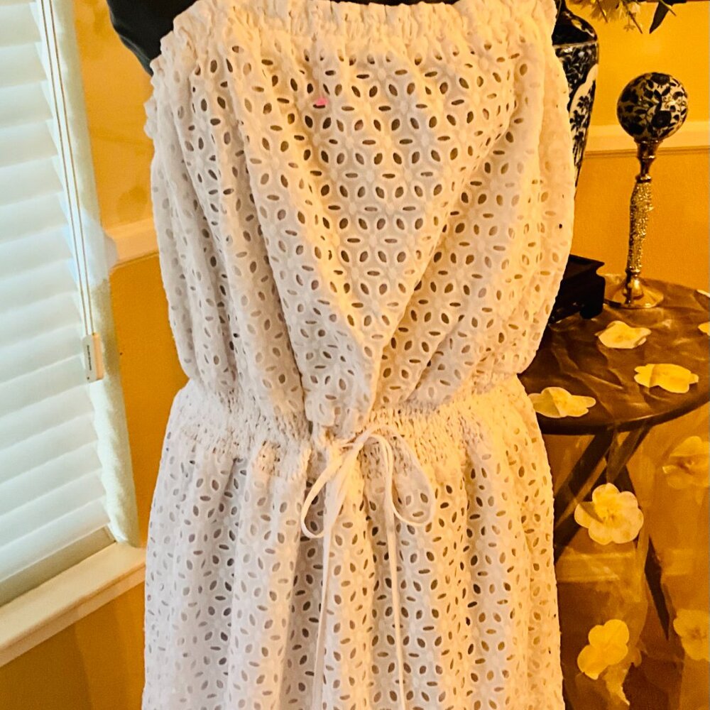 INC International Concepts White Eyelet Maxi Dress - Picture 6 of 7